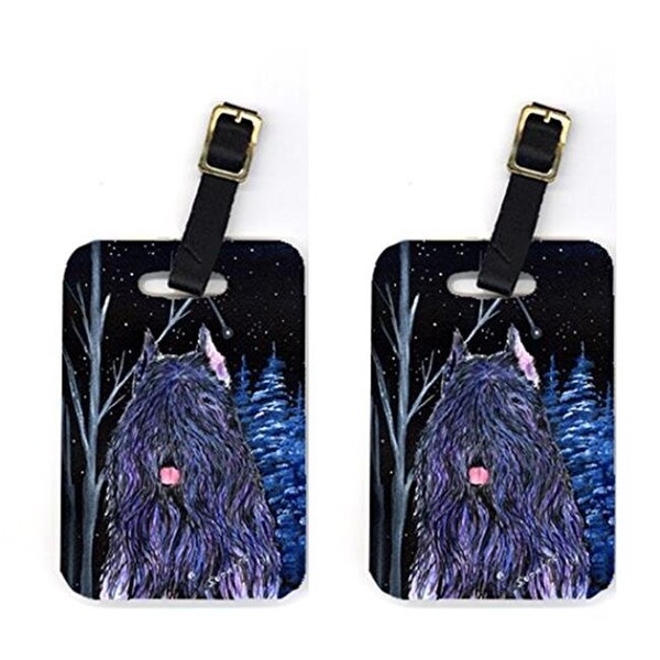 Carolines Treasures SS8394BT Starry Night Bouvier des Flandres Luggage Tags; Pair of 2 SS8394BT - main